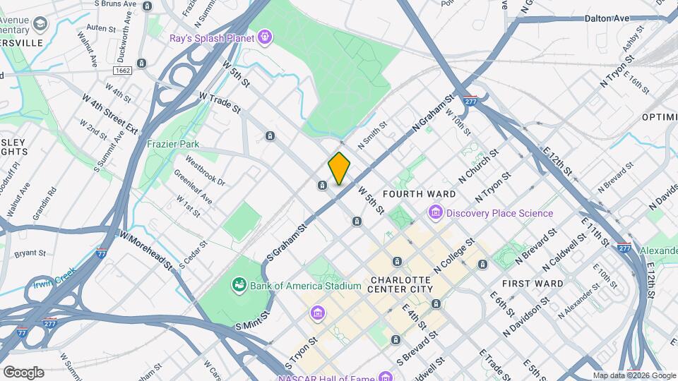 500 W Trade St Map and Location Details