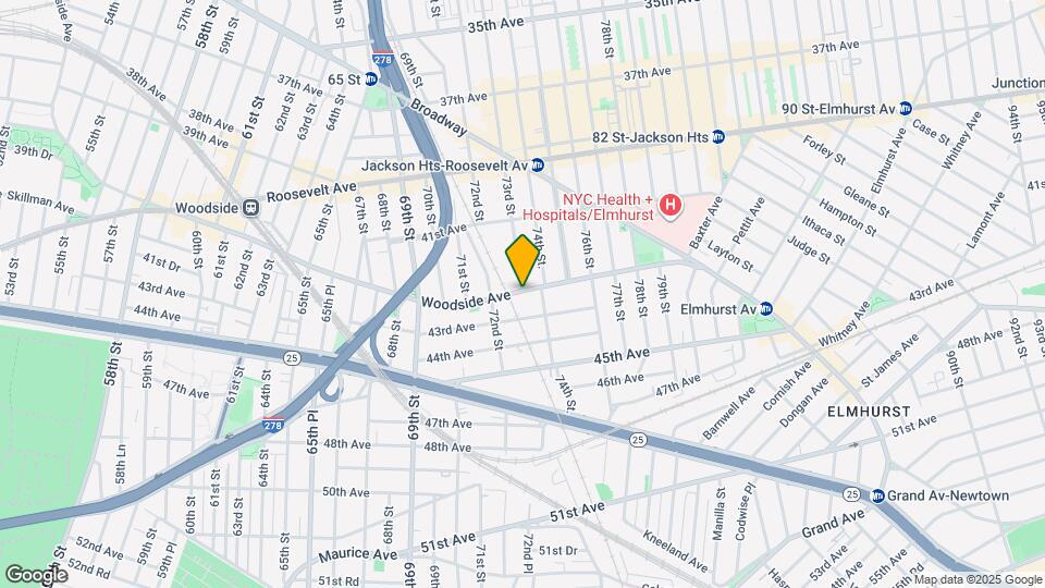 73-02 Woodside Ave Map and Location Details