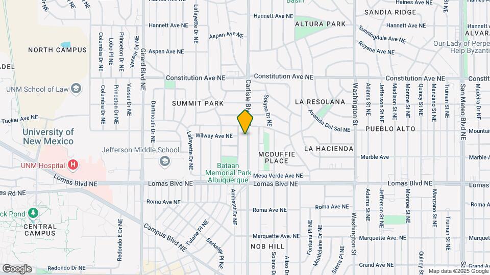 909 Carlisle Blvd SE-Unit -A Map and Location Details