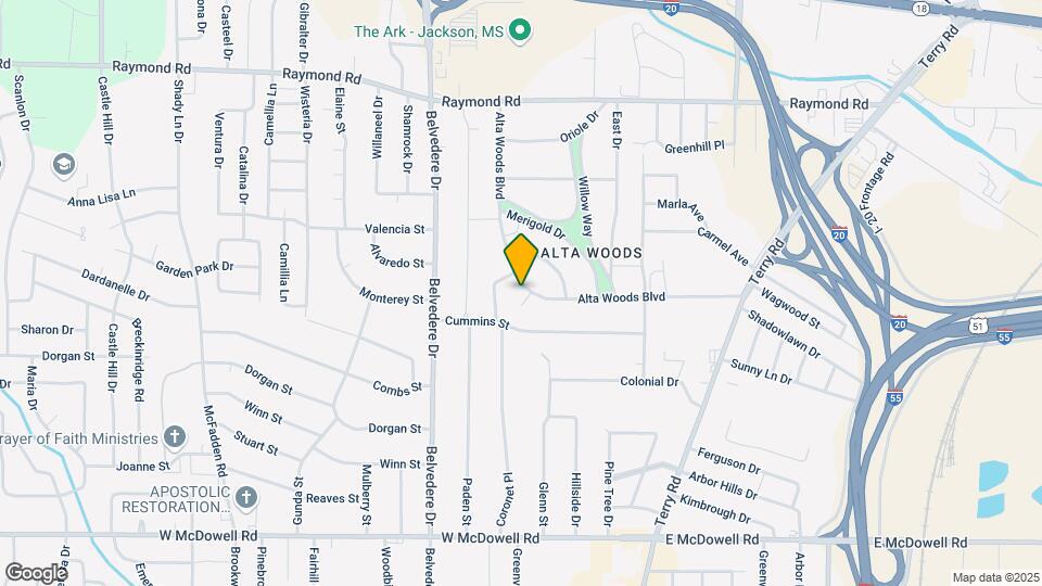 435 Alta Woods Blvd Mapa y Detalles de la Ubicación