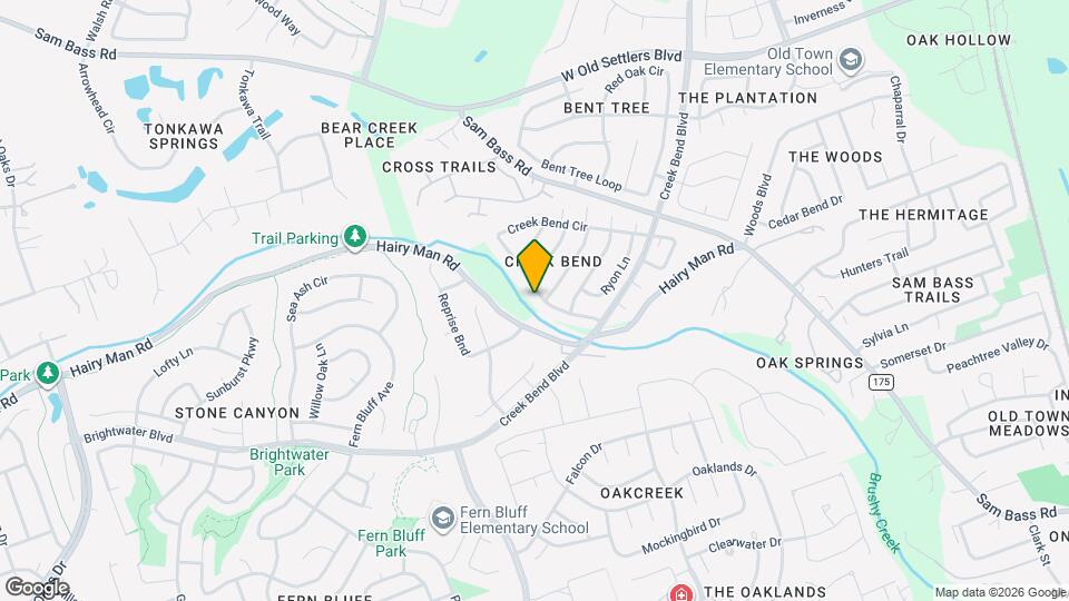 2603 Creek Bend Cir Map and Location Details