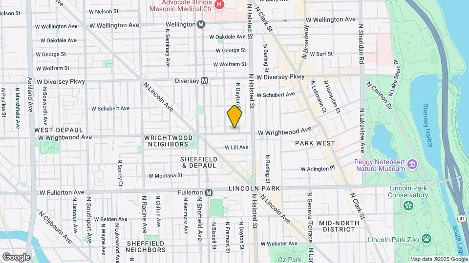 840 W Wrightwood AVE Mapa y Detalles de la Ubicación