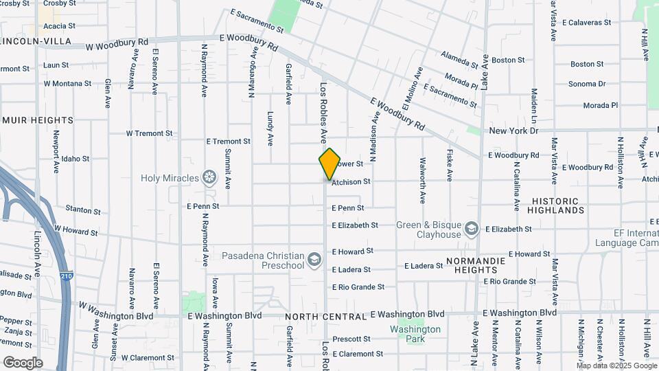 1726 N Los Robles Ave Mapa y Detalles de la Ubicación
