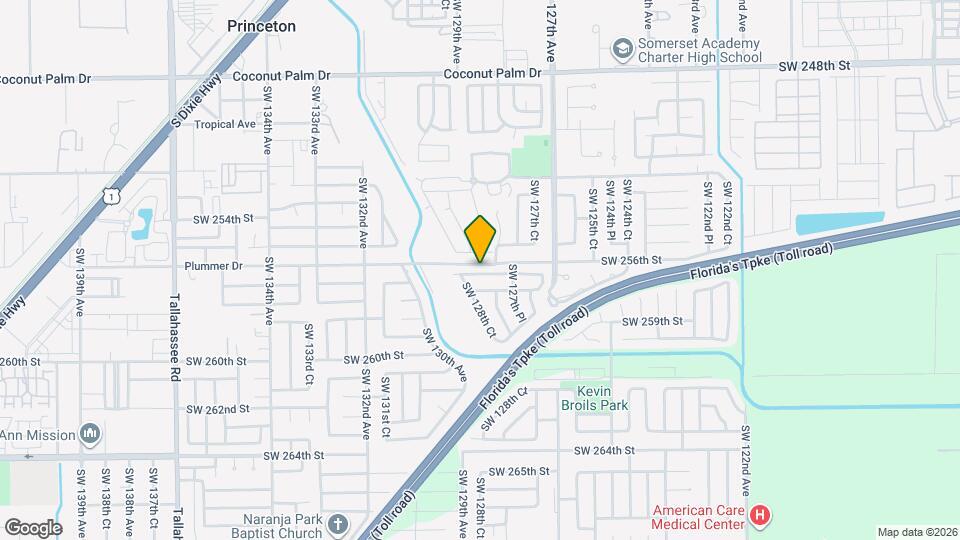 12827 SW 256th Terrace Mapa y Detalles de la Ubicación