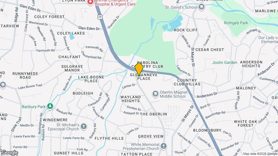 2912 Oberlin Rd Map and Location Details