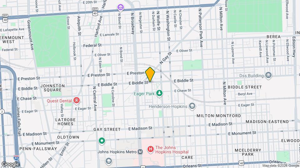 1733 E Biddle St Map and Location Details