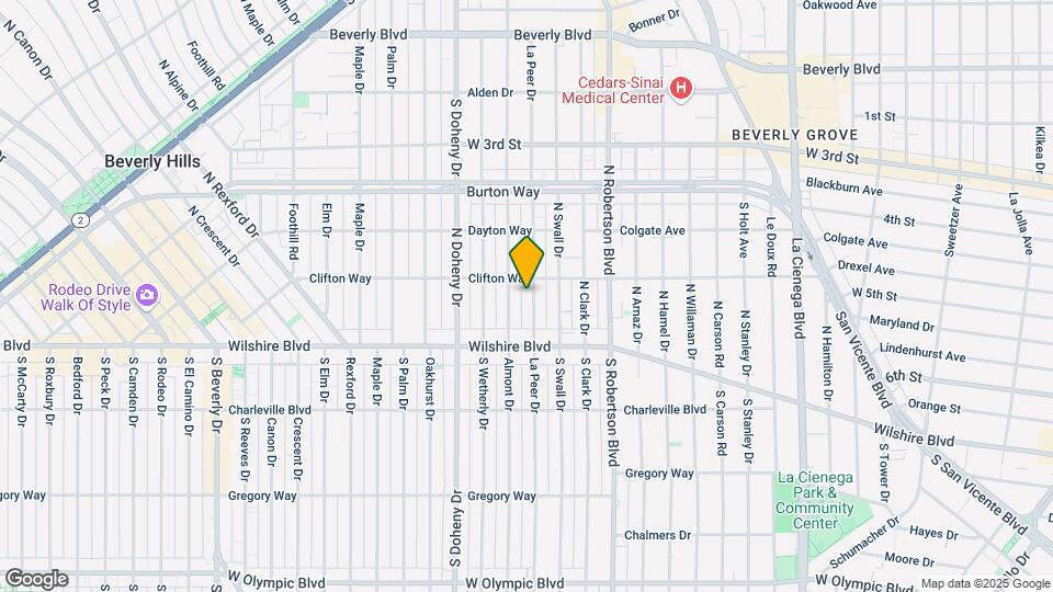 157 N La Peer Dr Map and Location Details
