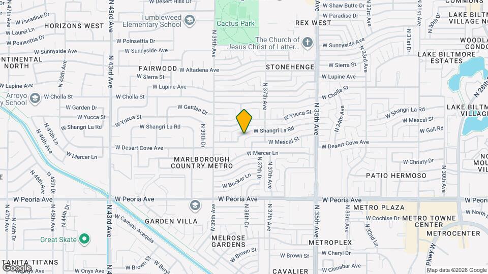 3751 W Shangri-la Rd Map and Location Details