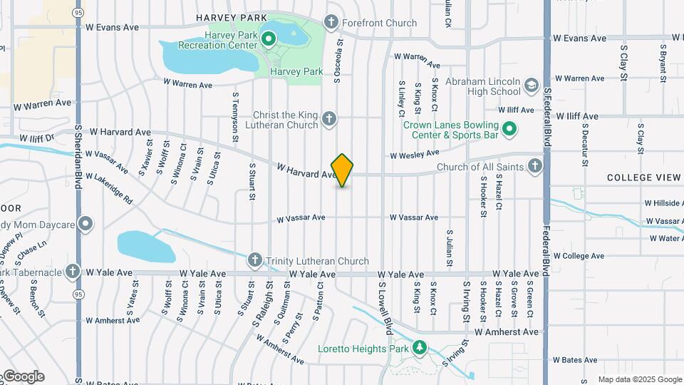 2540 S Osceola St Map and Location Details