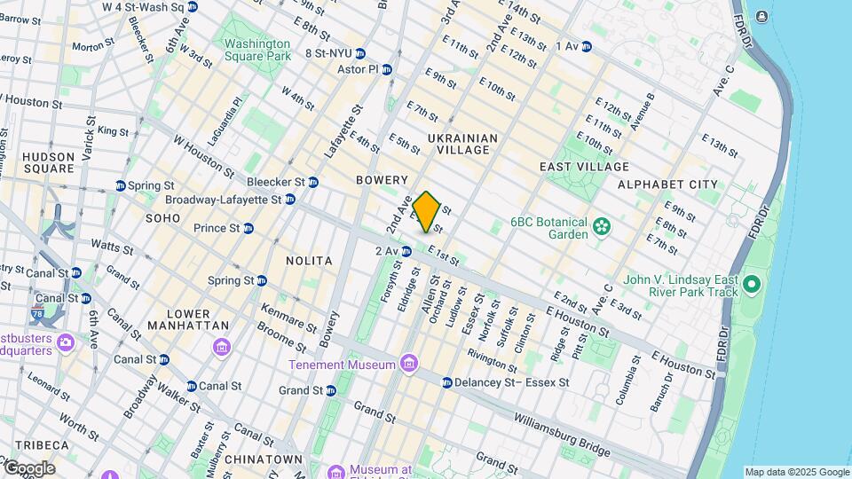 60 E 1st St Map and Location Details