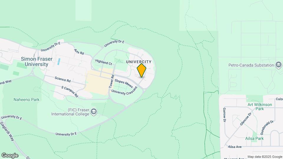 9329 University Crescent Map and Location Details