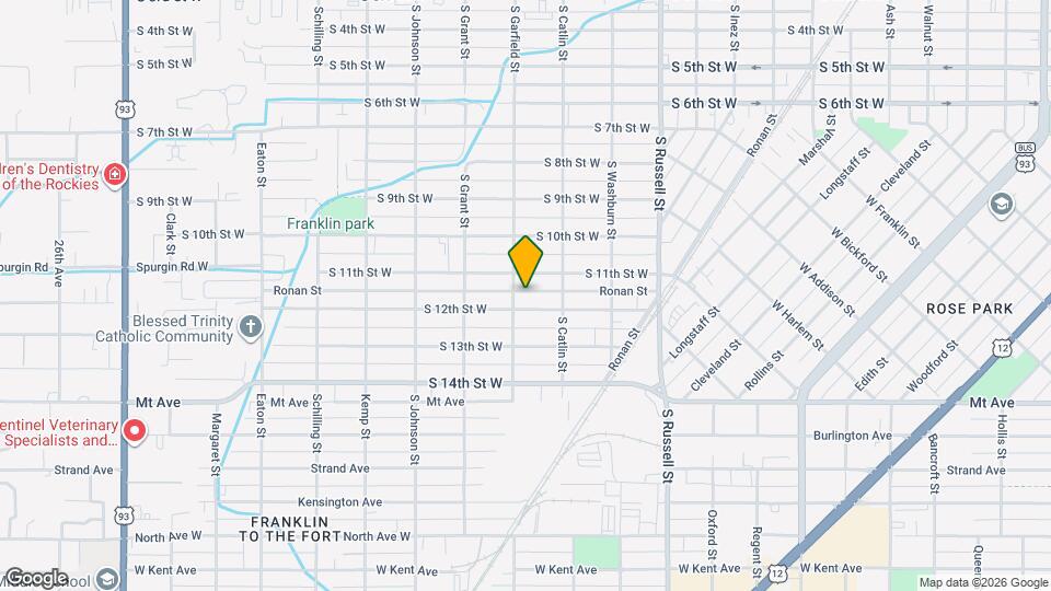 1742 S 12th St W Map and Location Details
