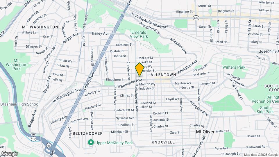 609 E Warrington Ave Map and Location Details