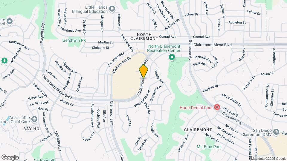 4113 Clairemont Mesa Blvd Map and Location Details