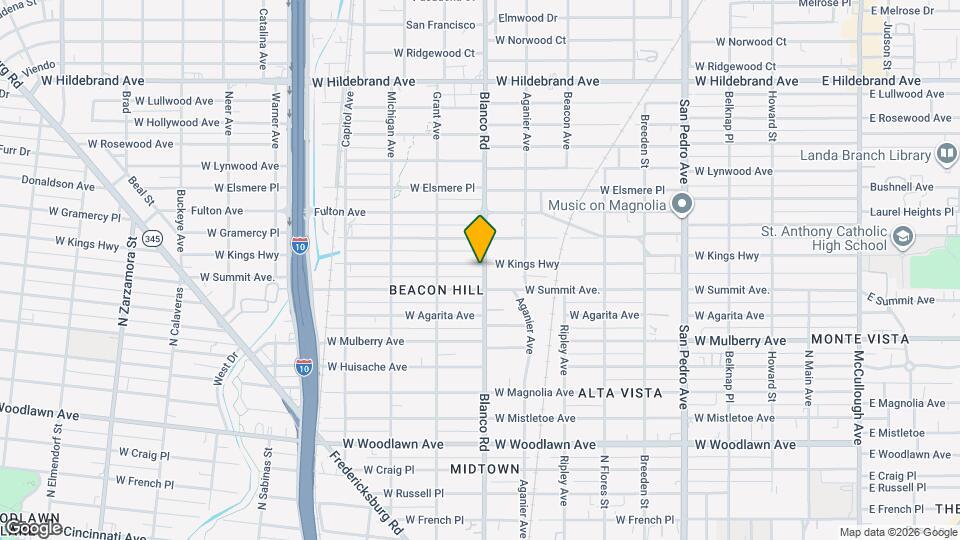 906 W Kings Hwy Mapa y Detalles de la Ubicación