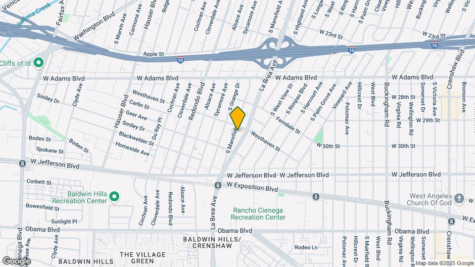 2814 S Mansfield Ave-Unit -2814 1/2 Map and Location Details