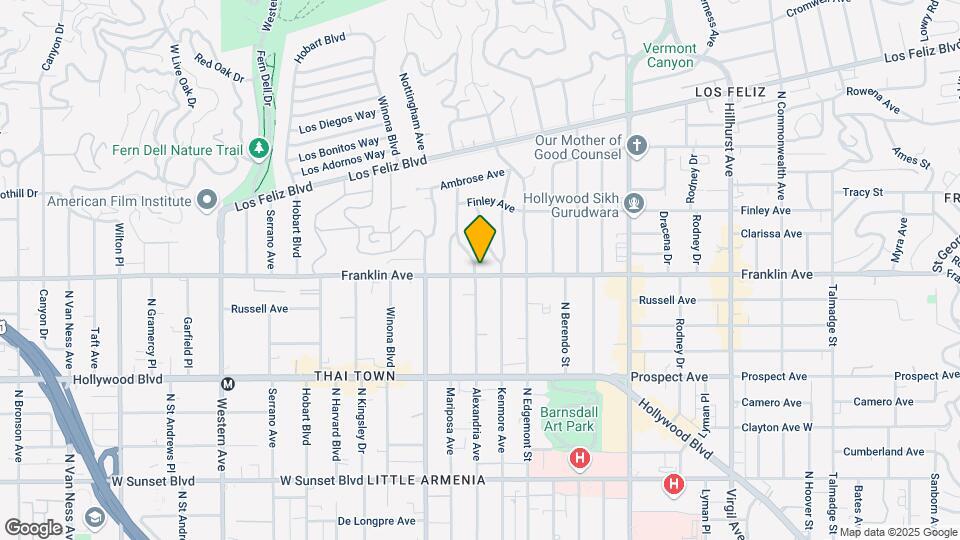 1900 N Alexandria Ave Map and Location Details