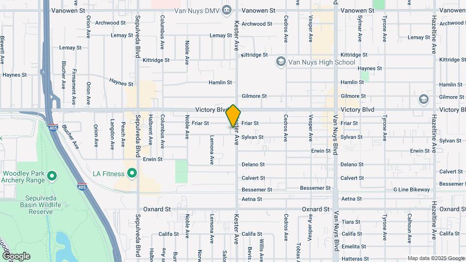 6313 Kester Ave Map and Location Details