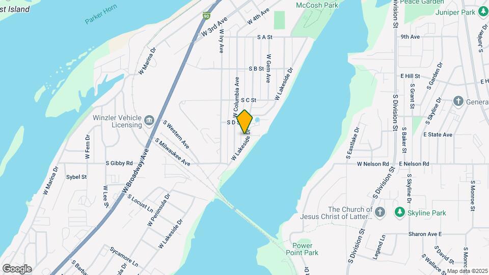 1320 W Lakeside Dr Map and Location Details