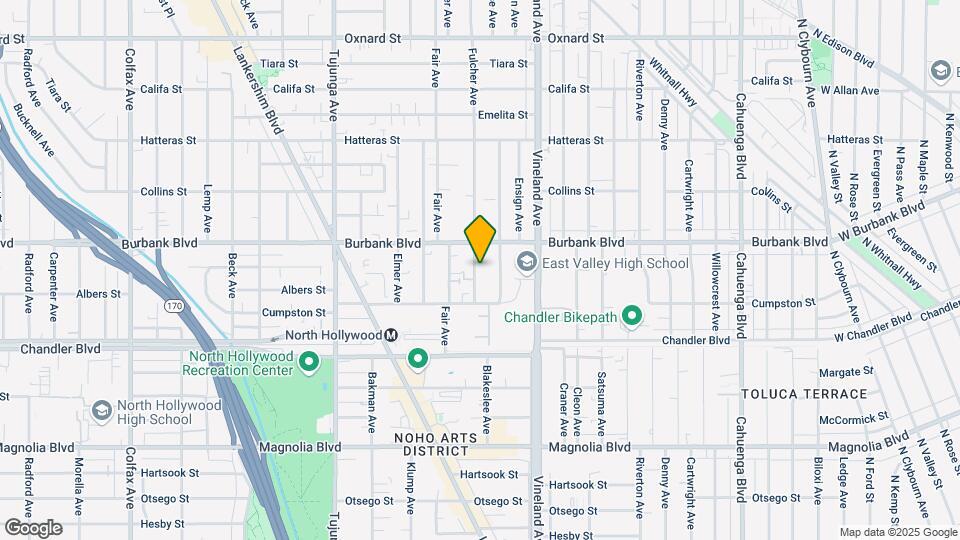 5548 Fulcher Ave Map and Location Details