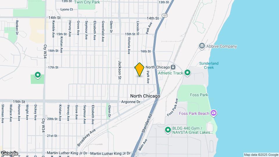 1727 Lincoln St, Unit 1B Map and Location Details