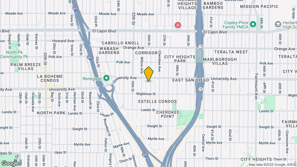 3866-3872 36th St Map and Location Details