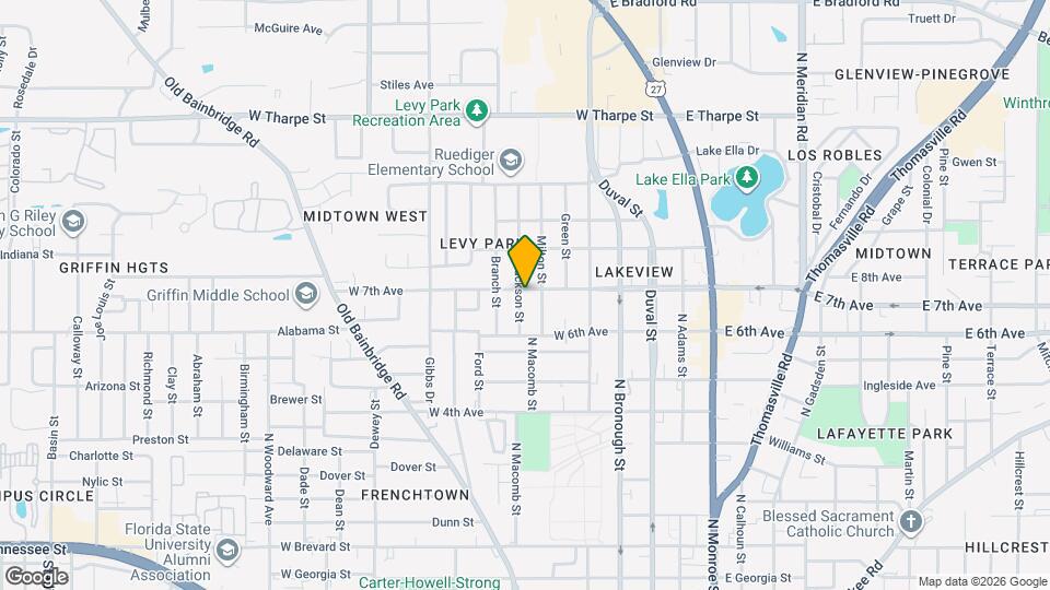 513 W 7th Ave, Unit B Map and Location Details