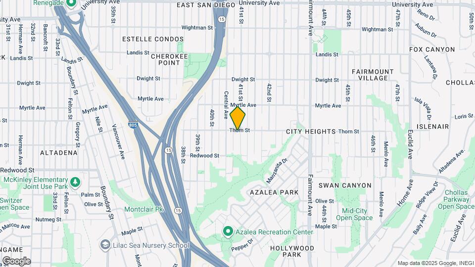 4095 Thorn St Map and Location Details