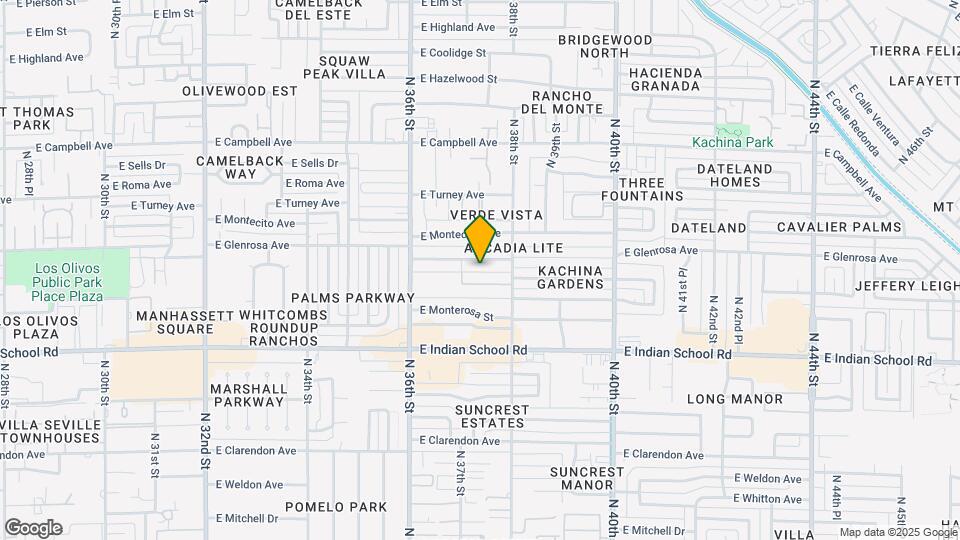 3713 E Glenrosa Ave Map and Location Details