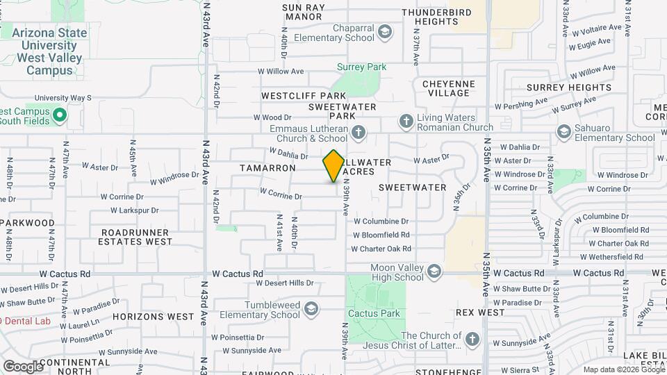 3915 W Windrose Dr Map and Location Details