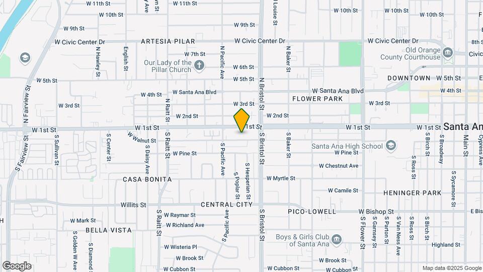 1333 W Walnut Ave Mapa y Detalles de la Ubicación