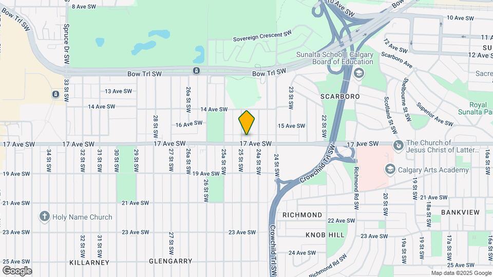 1744 25 St SW Map and Location Details