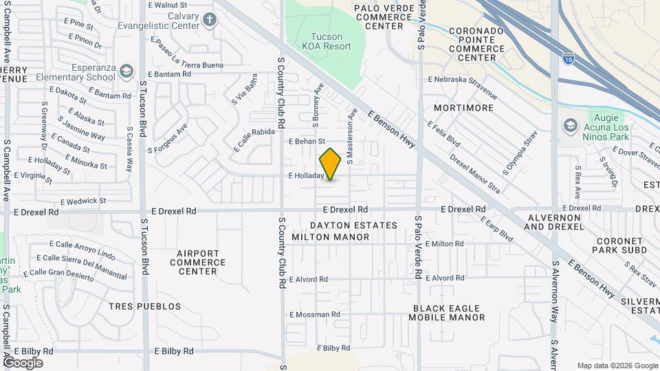5645 S Bonney Ave Mapa y Detalles de la Ubicación