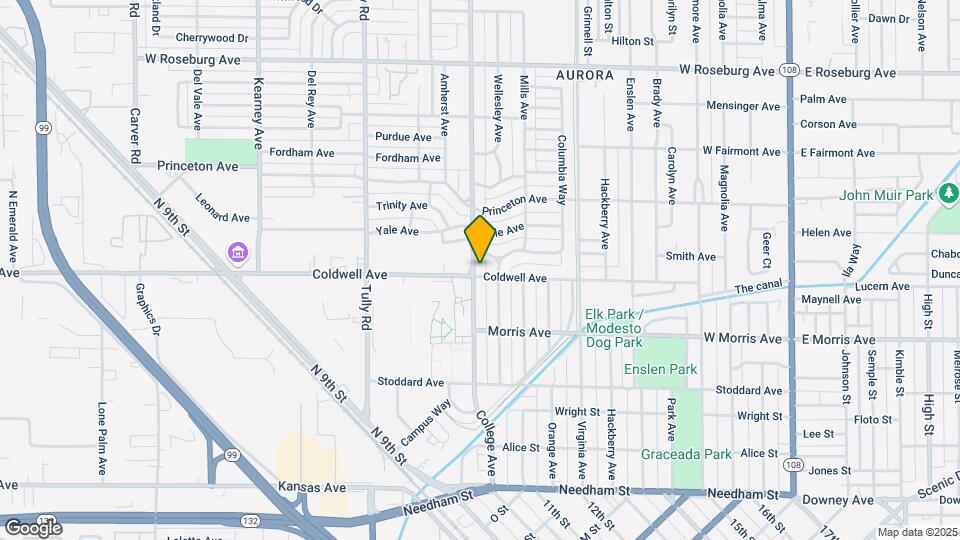 1047 Coldwell Ave Map and Location Details