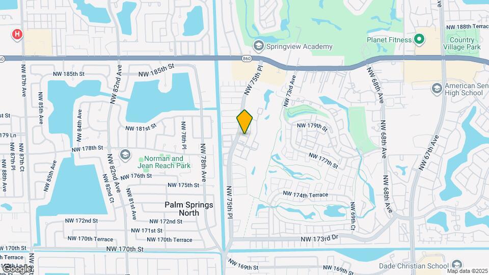 7458 NW 179th Terrace Map and Location Details