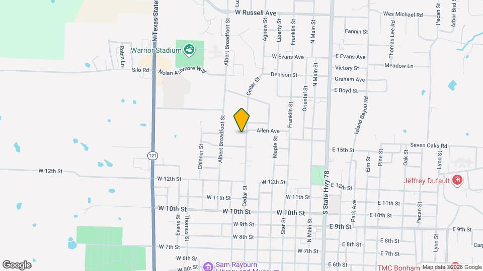 1409 Cedar St Mapa y Detalles de la Ubicación