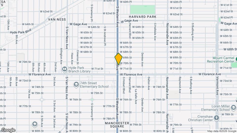 7014 S Western Ave Mapa y Detalles de la Ubicación