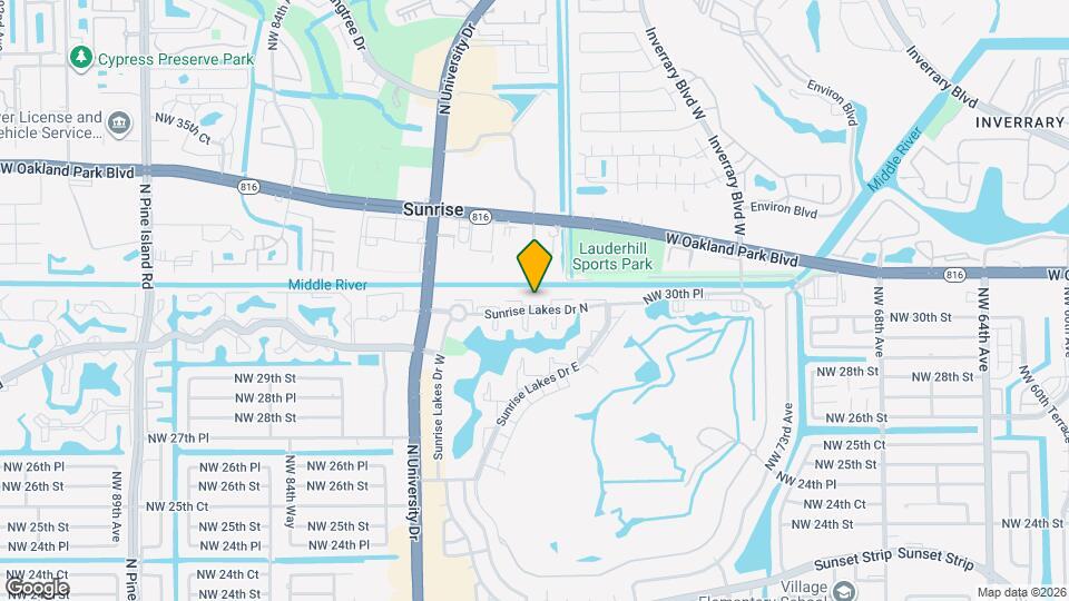 8021 Sunrise Lakes Dr N Map and Location Details