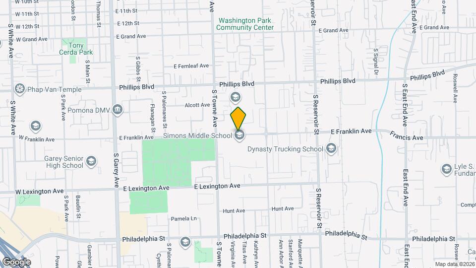 873 E Franklin Ave Mapa y Detalles de la Ubicación