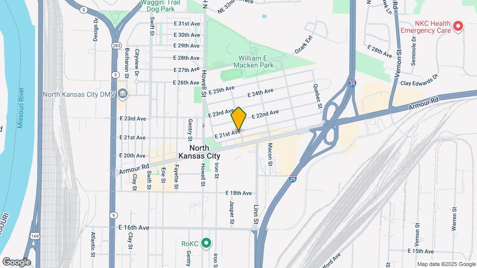 833 E 21st Ave Map and Location Details