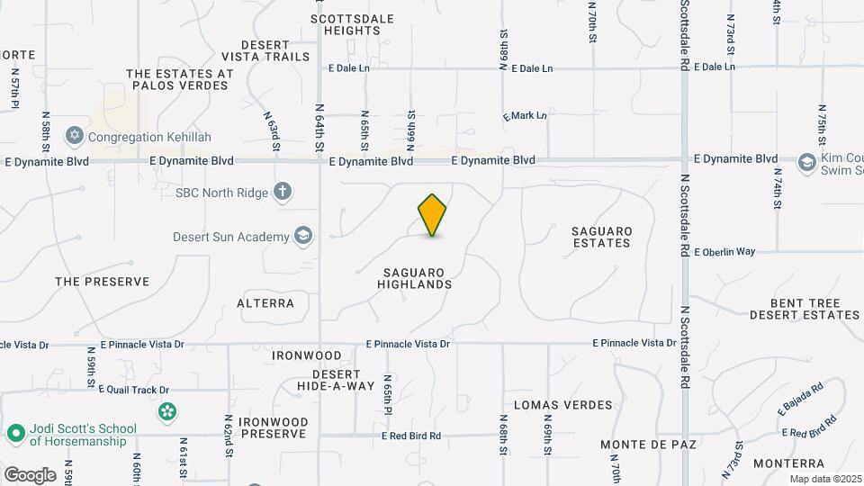 6621 E Oberlin Way Map and Location Details