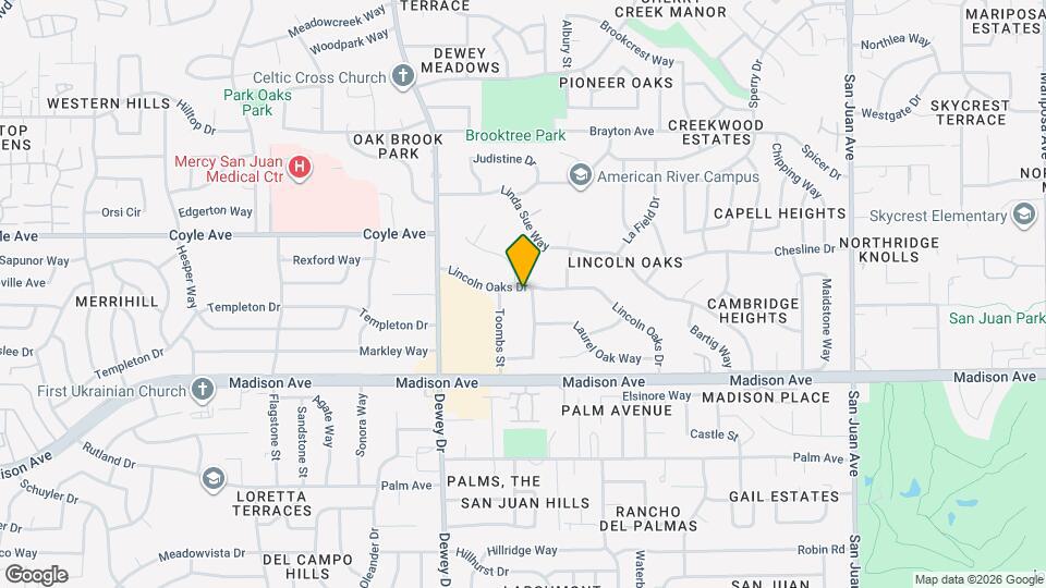 6820 Lincoln Oaks Dr Map and Location Details