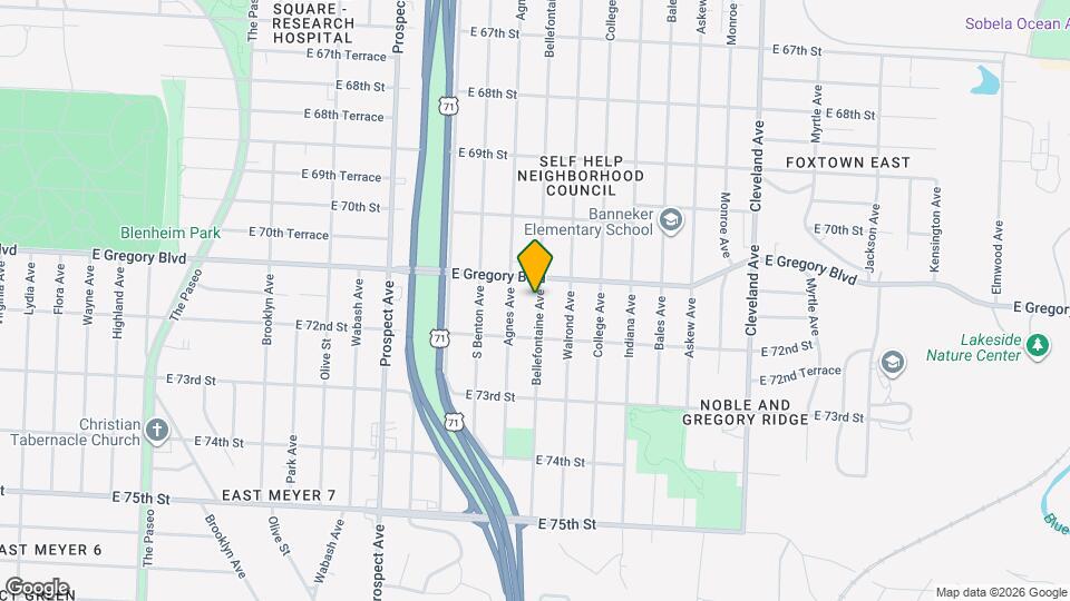 7116 Bellefontaine Ave Map and Location Details