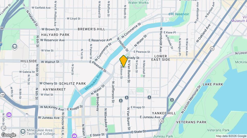 1640 N Jackson St, Unit B Map and Location Details