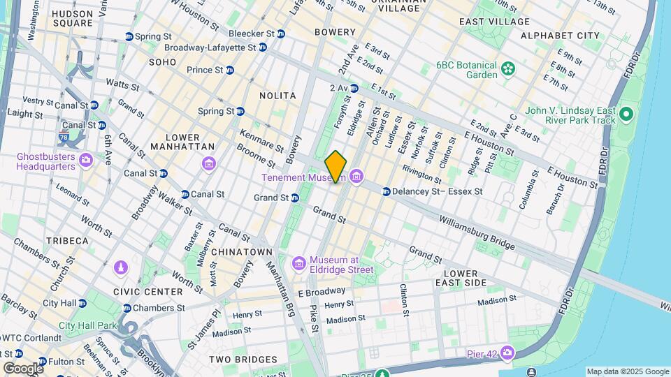 282-284 Broome St Mapa y Detalles de la Ubicación