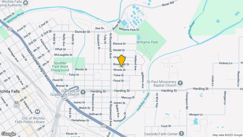 820 Woods St Map and Location Details