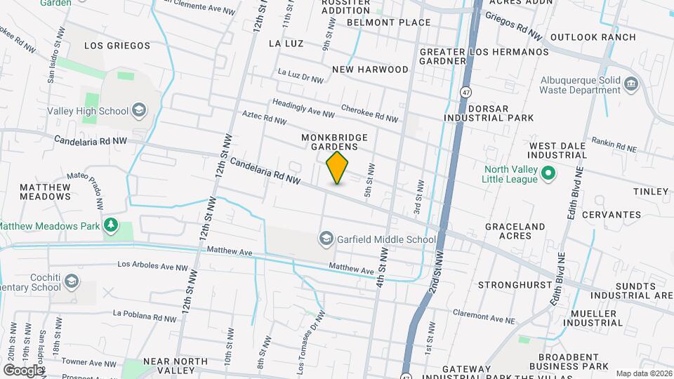 615 Candelaria Rd NW Map and Location Details