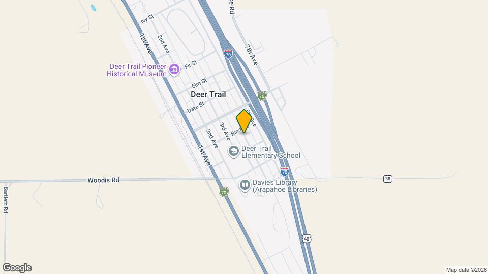 Two Bed 1.5 Bath Townhome In Deer Trail!!! Map and Location Details