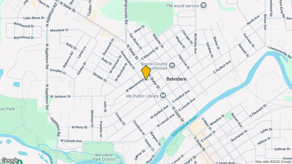 615 Kishwaukee St Map and Location Details