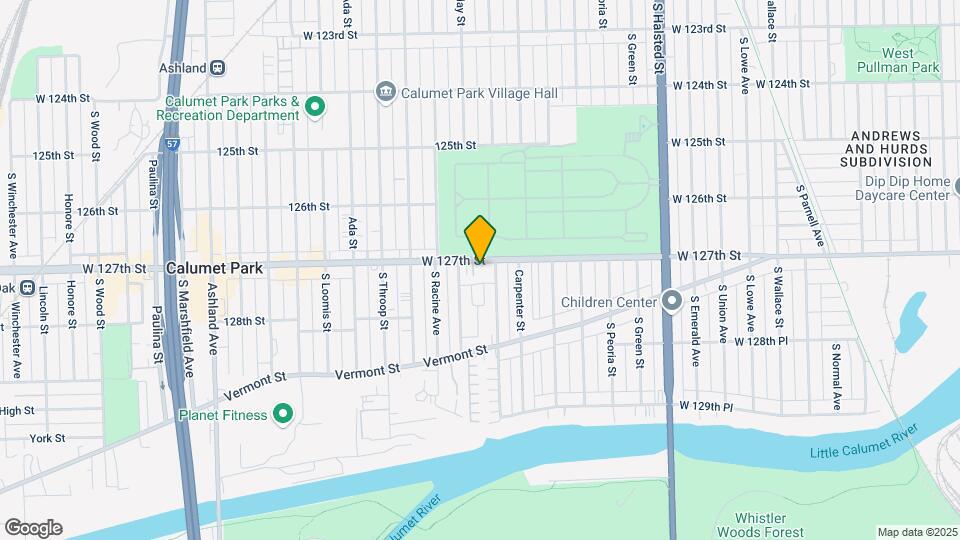 1121 W 127th Pl Mapa y Detalles de la Ubicación